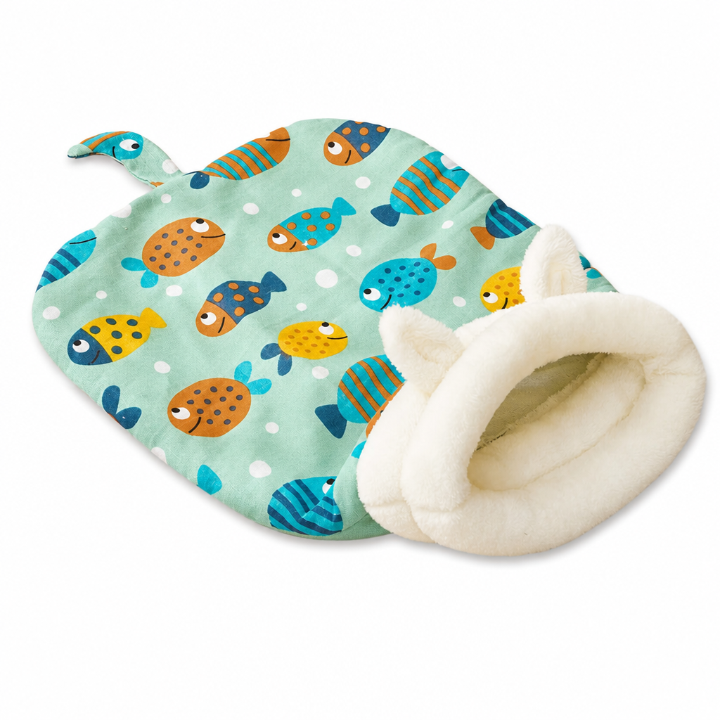 Cozy Hooded Pet Bed for Cats & Small Dogs