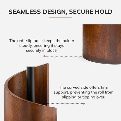 Modern Wood & Metal Paper Towel Holder