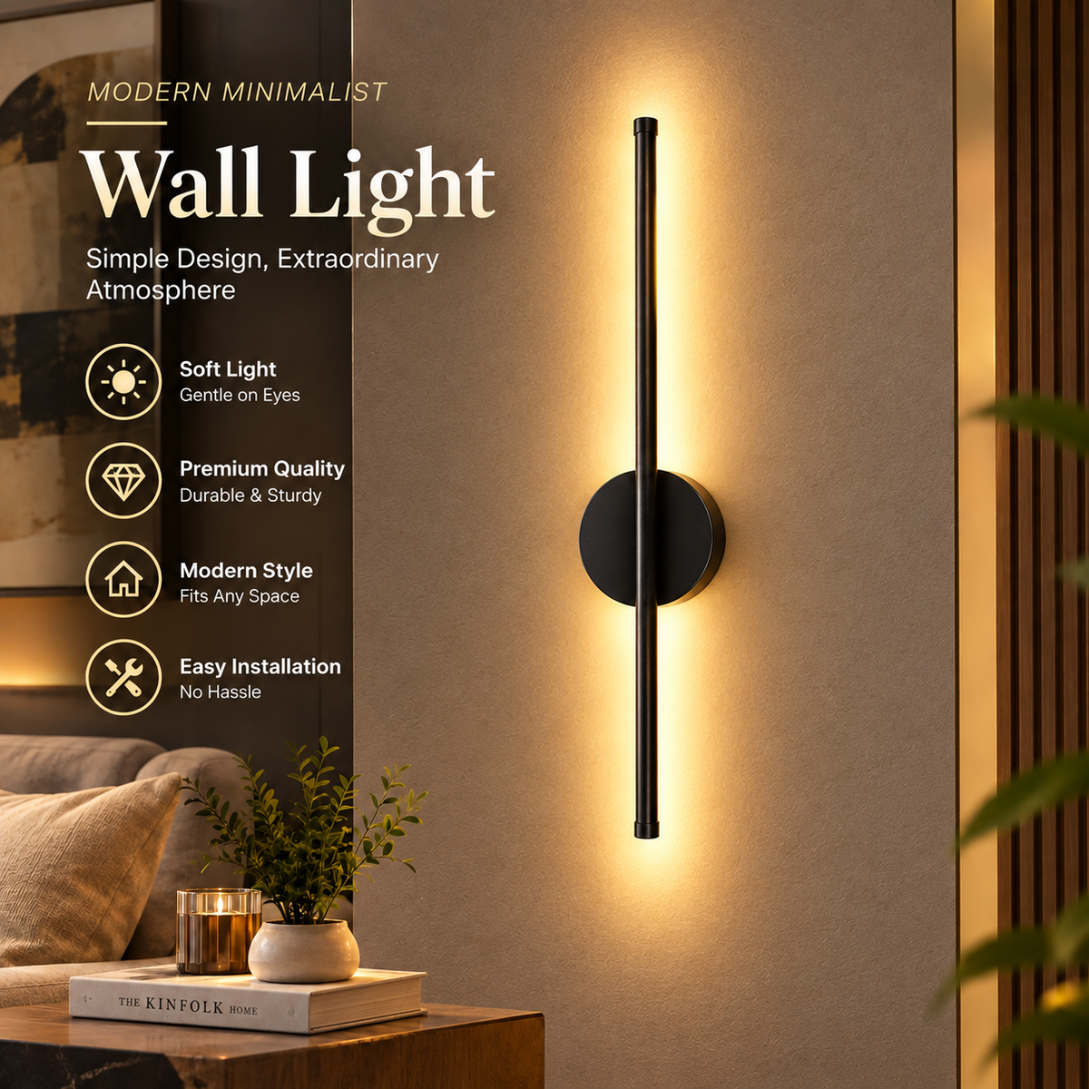 Rechargeable Cordless Wall Sconce with Remote Control