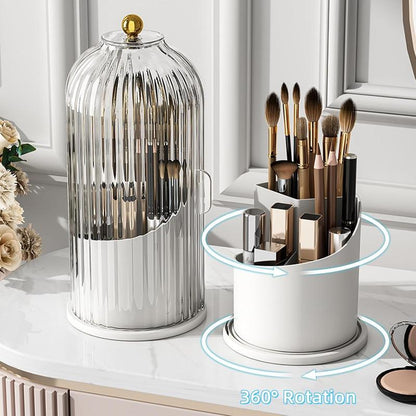 Luxury Dustproof Bathroom Organizer – Toothbrush & Makeup Brush Holder