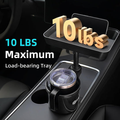 Car Cup Holder Tray with Detachable Food Tray – 2-in-1 Car Dining Table