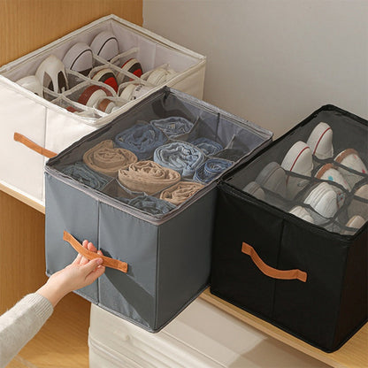 Foldable Clear Lid Shoe Organizer
