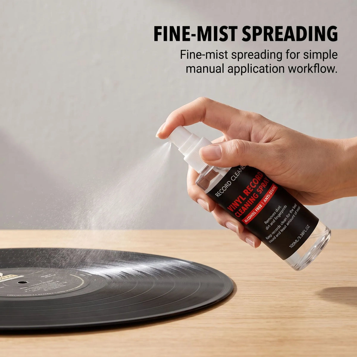 ✨Vinyl Record Cleaning Spray💽 Alcohol-Free Anti-Static Spray for Home DIY Record Care