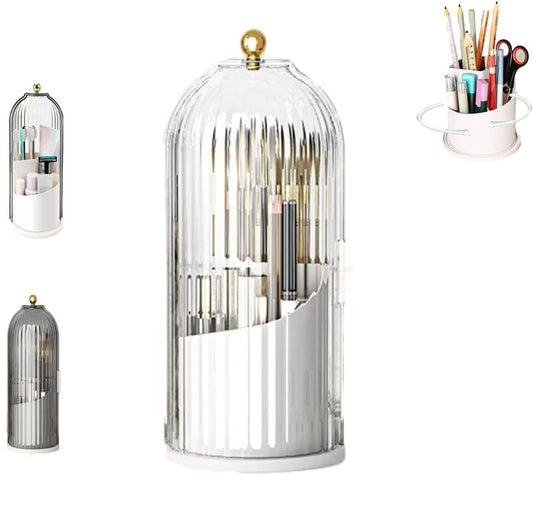 Luxury Dustproof Bathroom Organizer – Toothbrush & Makeup Brush Holder