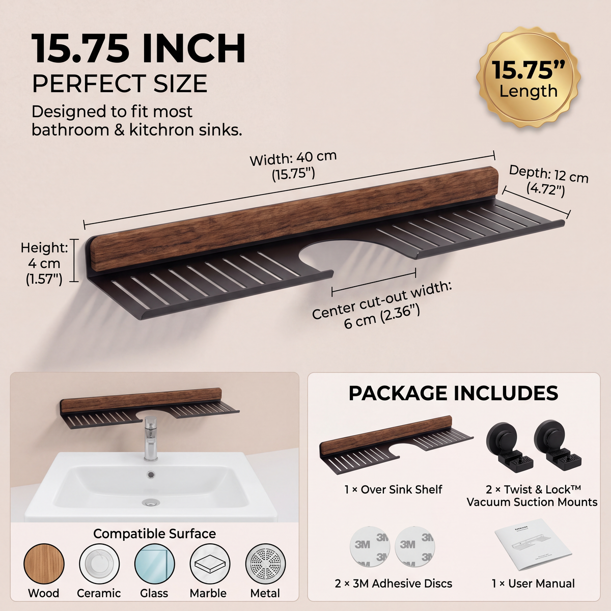 Modern Wall-Mounted Sink Organizer