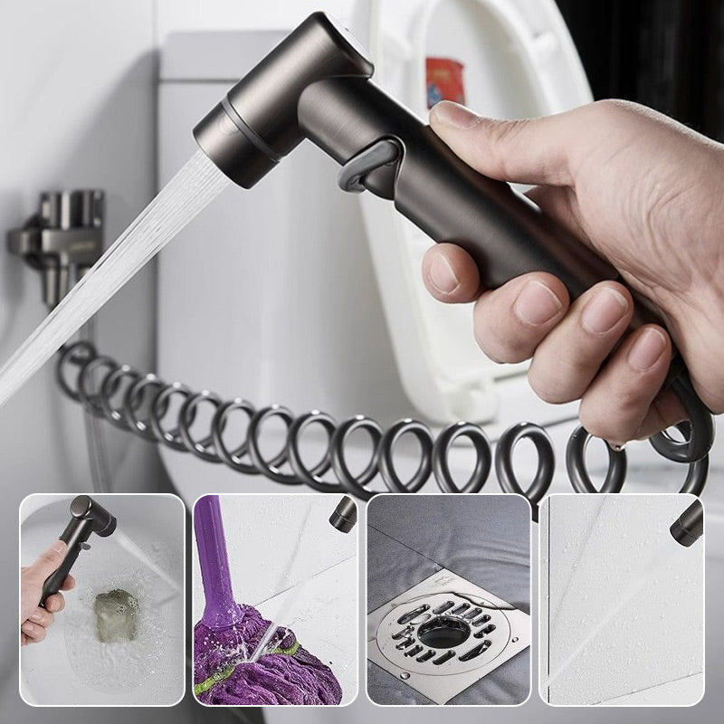 High-Pressure Handheld Bidet Sprayer Kit – Toilet & Bathroom Cleaning Spray Set