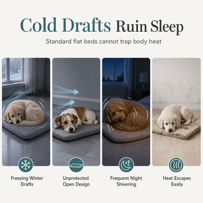 Cozy Hooded Pet Bed for Cats & Small Dogs