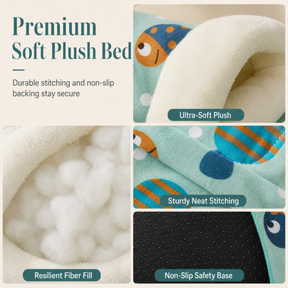 Cozy Hooded Pet Bed for Cats & Small Dogs