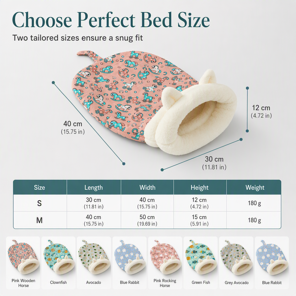 Cozy Hooded Pet Bed for Cats & Small Dogs