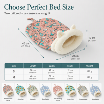 Cozy Hooded Pet Bed for Cats & Small Dogs