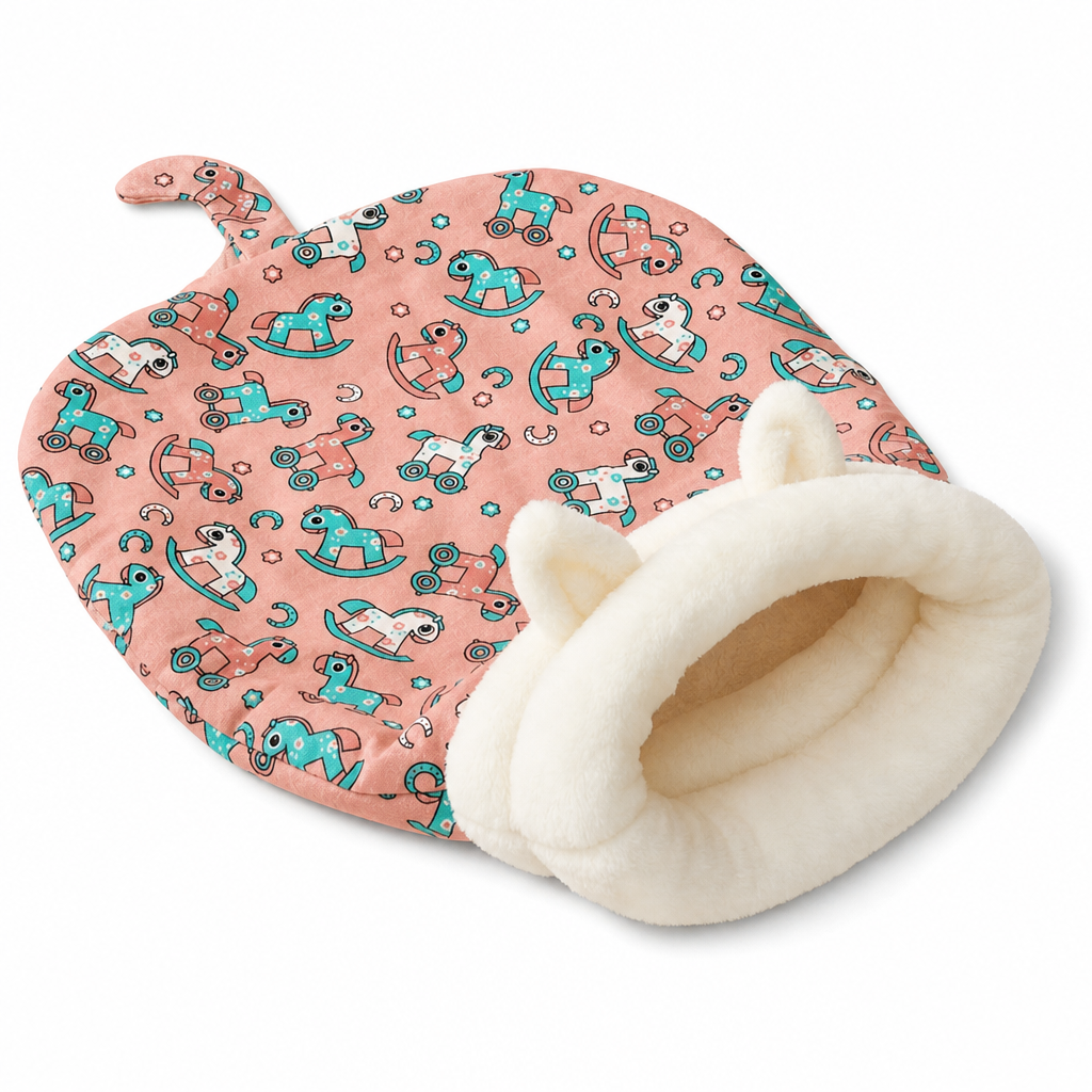 Cozy Hooded Pet Bed for Cats & Small Dogs
