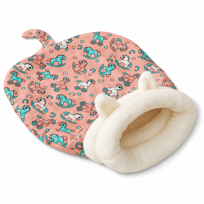 Cozy Hooded Pet Bed for Cats & Small Dogs
