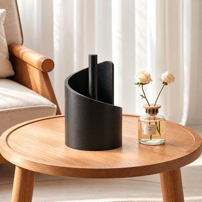 Modern Wood & Metal Paper Towel Holder